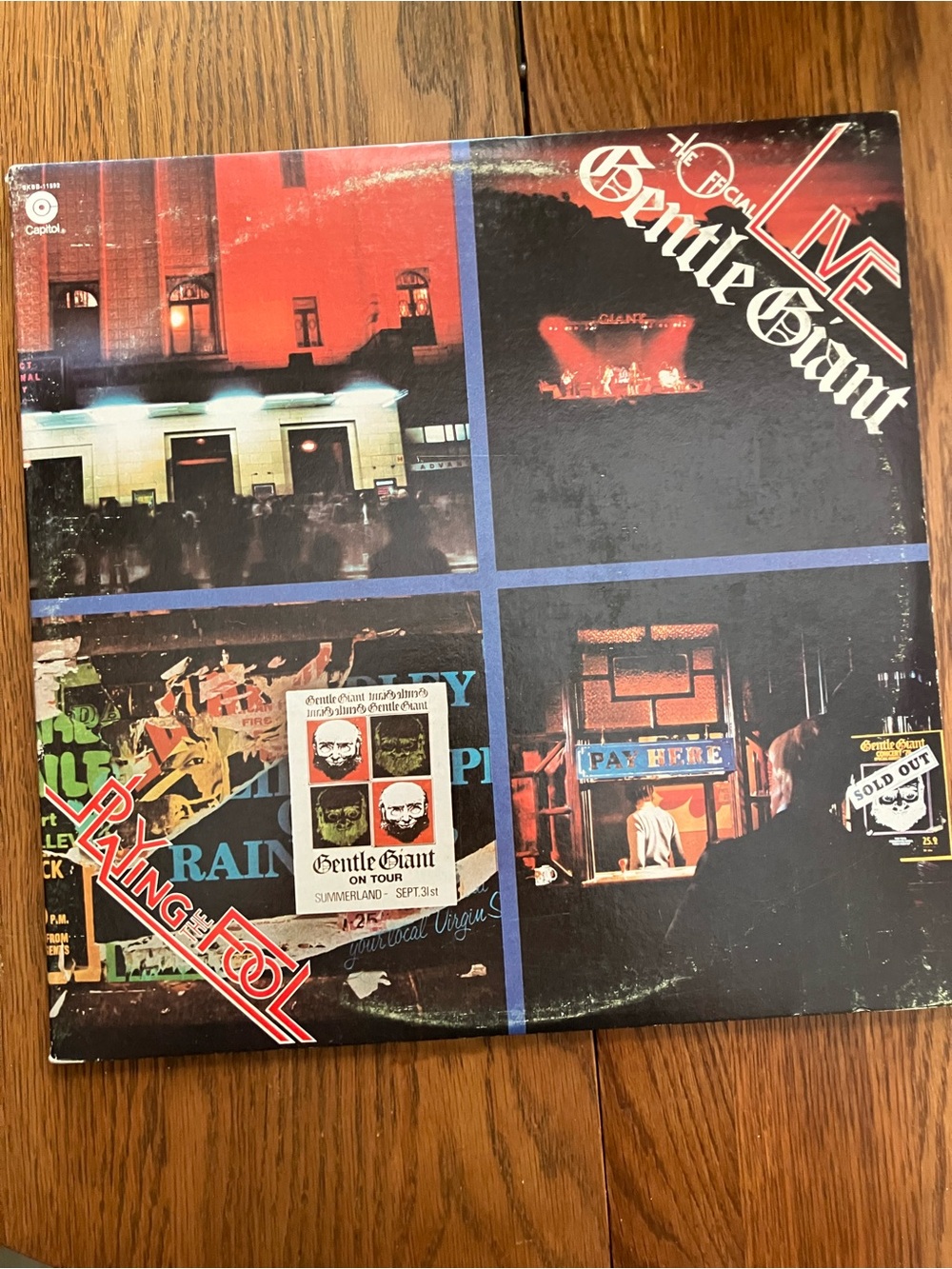 Vintage 1977 Gentle Giant “Playing the Fool” 1st Pressing #SKBB-11592 F1